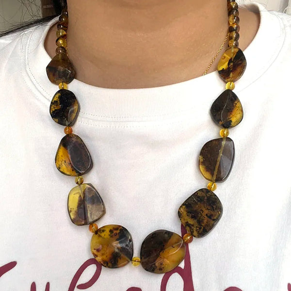 Yellow Amber Necklace-ToShay.org