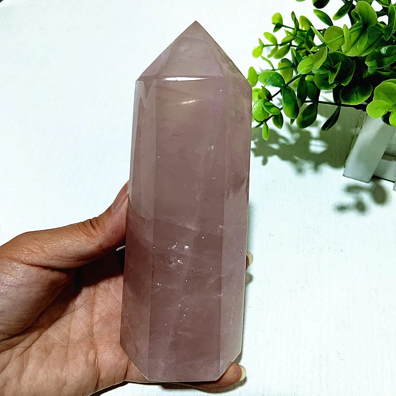 Pink Rose Crystal Quartz Point-ToShay.org