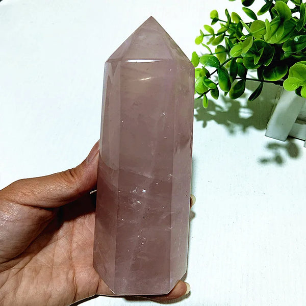 Pink Rose Crystal Quartz Point-ToShay.org
