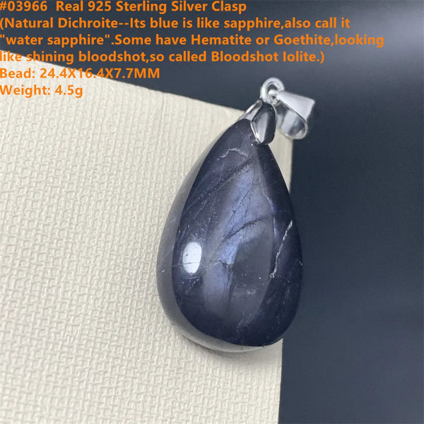 Red Blue Cordierite Pendants-ToShay.org