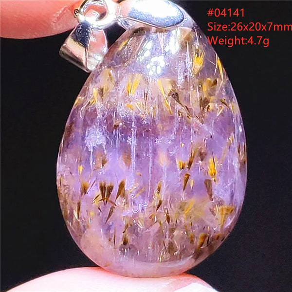 Gold Rutilated Pendant-ToShay.org