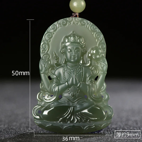 Green Jade Guanyin Pendant-ToShay.org