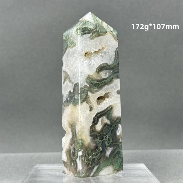 Green Aquatic Agate Tower-ToShay.org