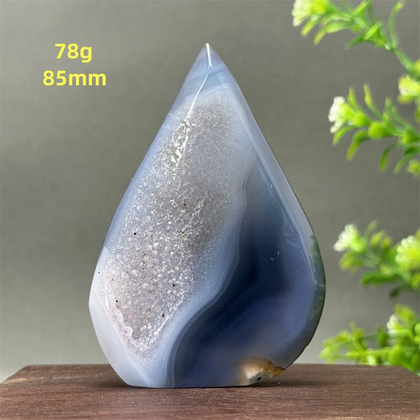 Blue Agate Geode Torch-ToShay.org
