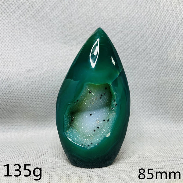 Green Cherry Blossom Agate Flame-ToShay.org
