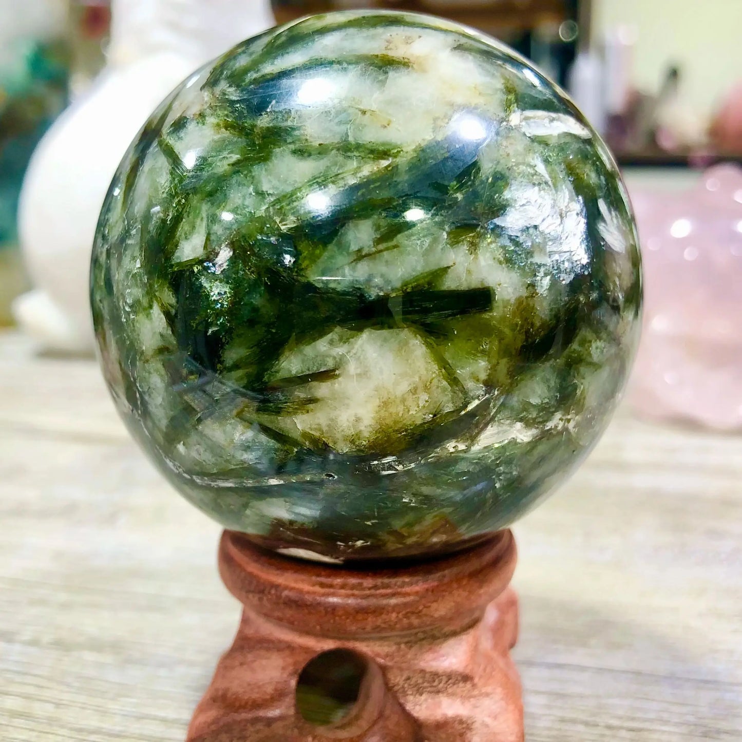 Green Mica Tourmaline Ball-ToShay.org