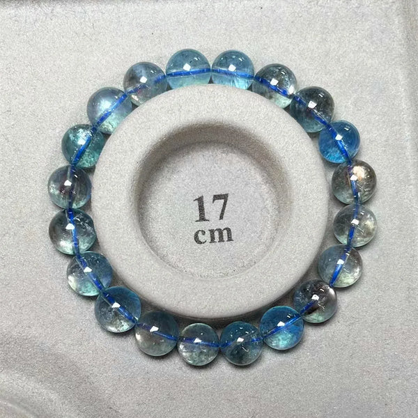 Blue Aquamarine Bead Bracelet-ToShay.org