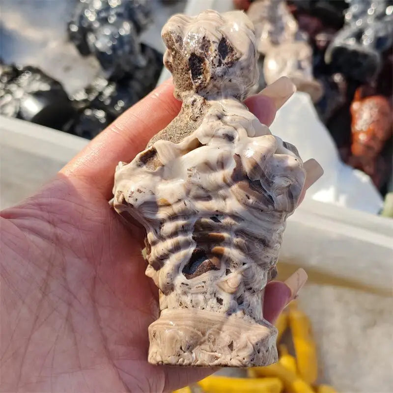 White Crazy Agate Skeleton-ToShay.org