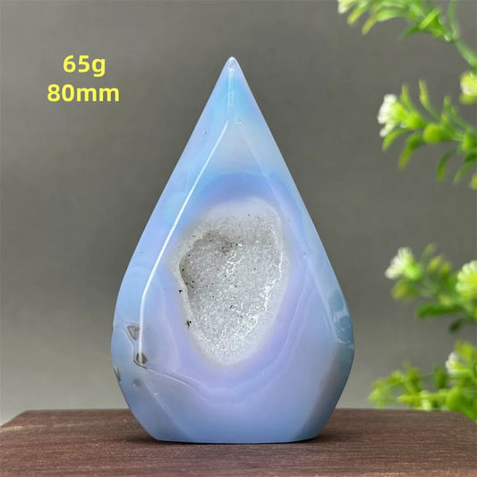 Blue Agate Geode Torch-ToShay.org
