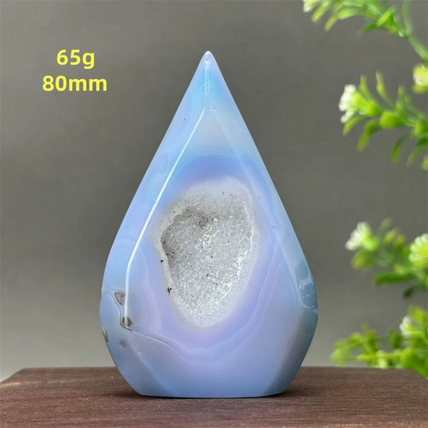 Blue Agate Geode Torch-ToShay.org