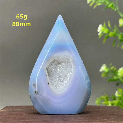 Blue Agate Geode Torch-ToShay.org