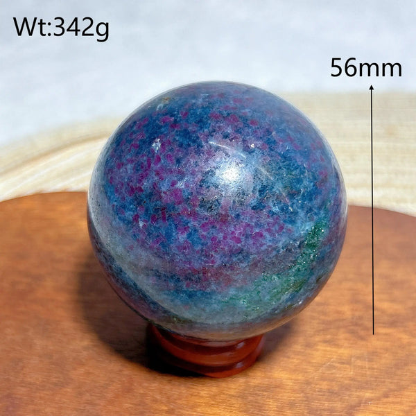 Fluorescence Ruby Kyanite Ball-ToShay.org