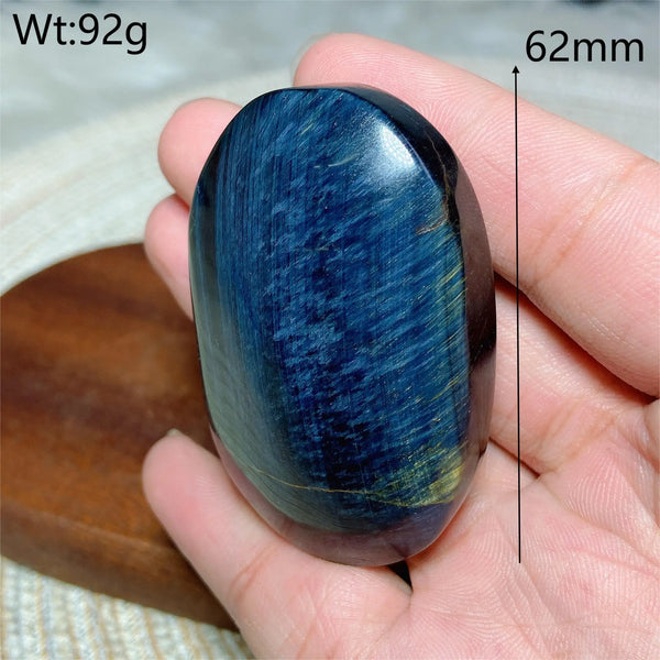 Blue Tiger Eye Palm Stone-ToShay.org