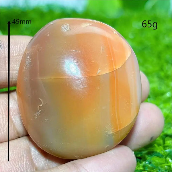 Orange Carnelian Palm Stone-ToShay.org