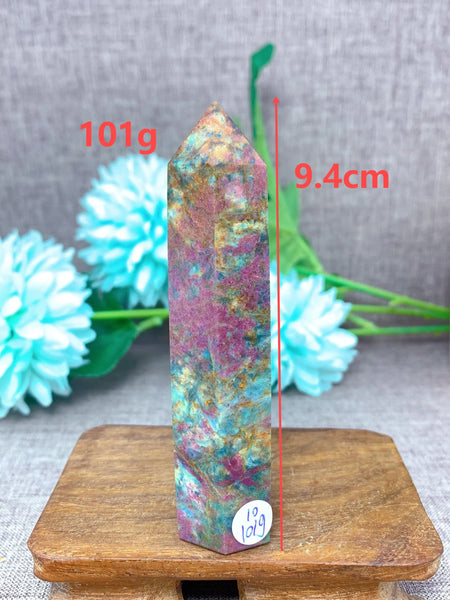 Pink Ruby Fuchsite Crystal Point-ToShay.org