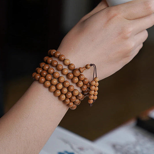 Brown Sandalwood Bead Bracelet-ToShay.org