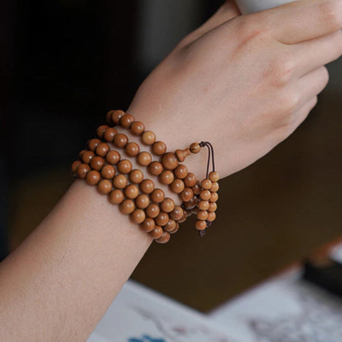 Brown Sandalwood Bead Bracelet-ToShay.org