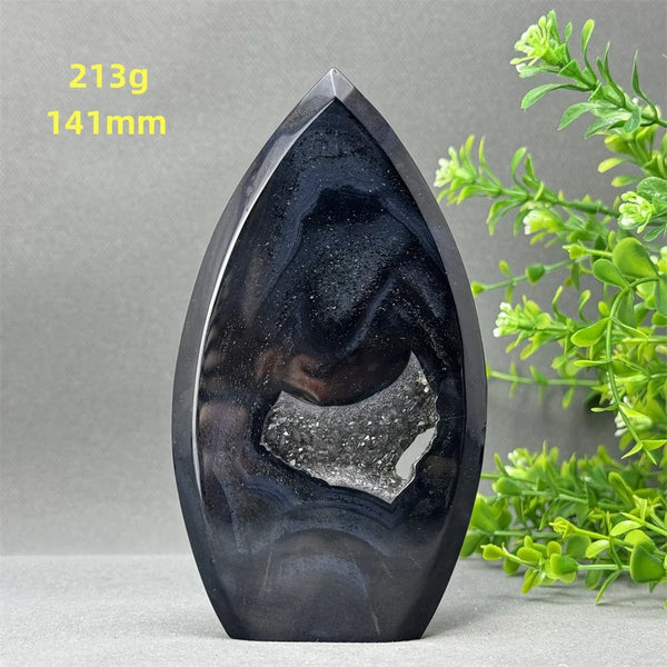 Black Onyx Geode Torch-ToShay.org