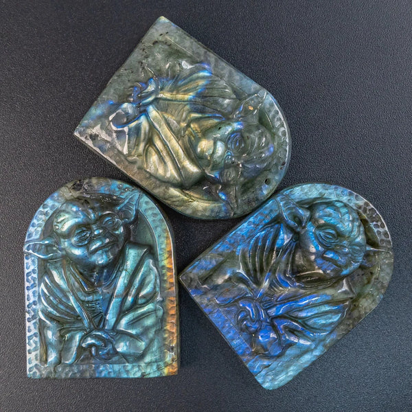 Blue Labradorite Yoda Plate-ToShay.org