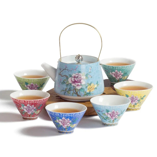 Enamel Porcelain Tea Sets-ToShay.org