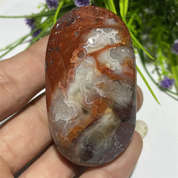 Red Agate Palm Stone-ToShay.org