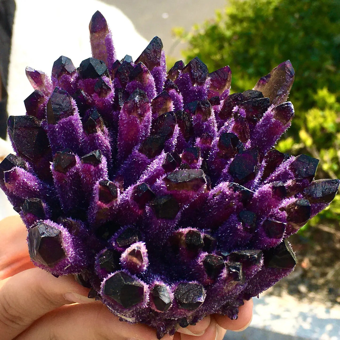 Violet Ghost Phantom Quartz Cluster-ToShay.org