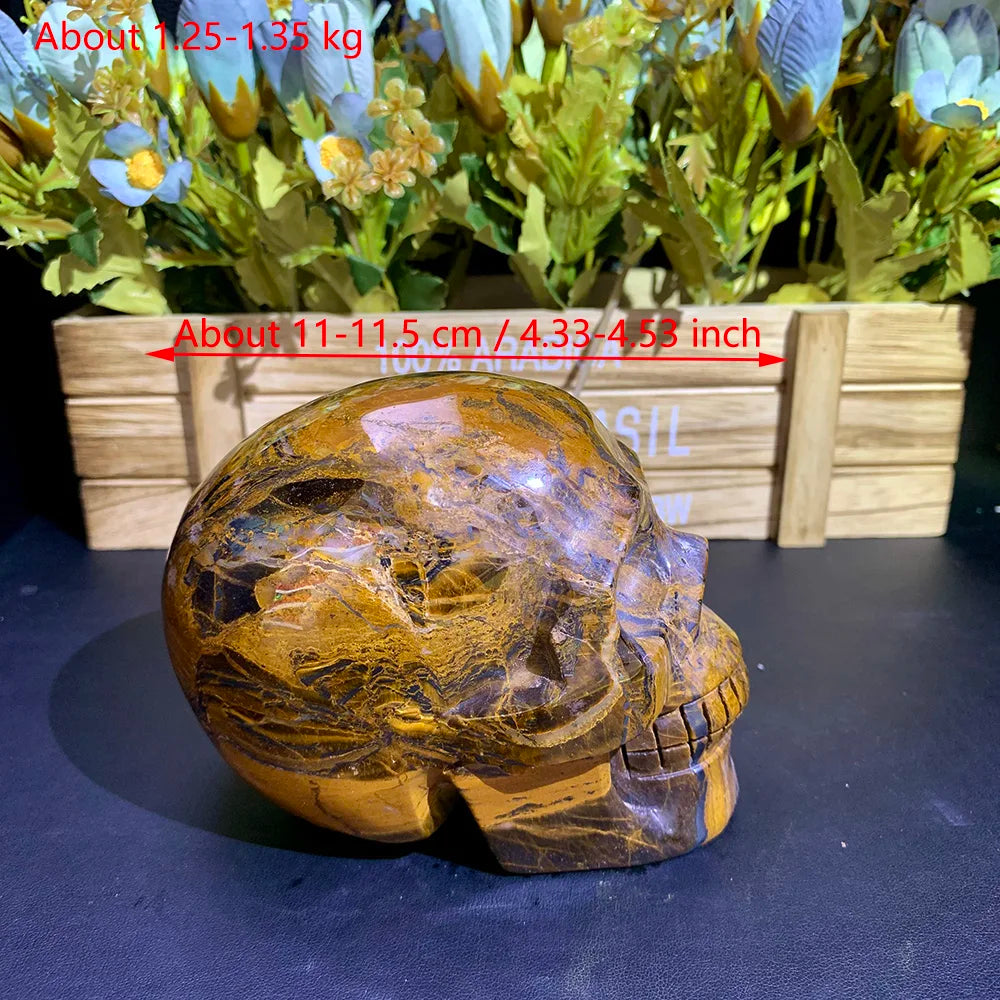 Yellow Tiger Eye Skull-ToShay.org