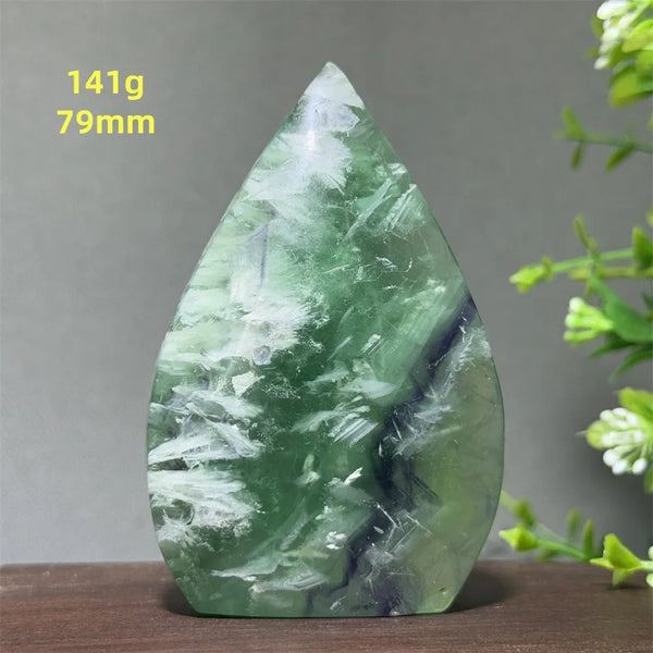 Green Feather Fluorite Torch-ToShay.org