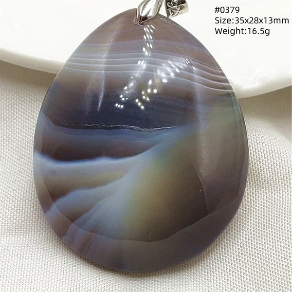 Grey Brown Agate Pendant-ToShay.org