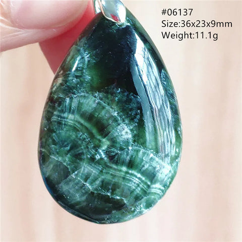 Green Seraphinite Pendant-ToShay.org