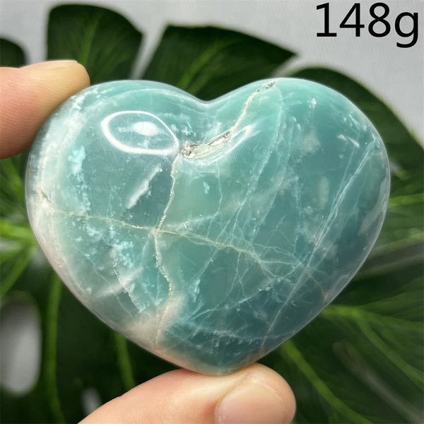 Blue Amazonite Stone Heart-ToShay.org