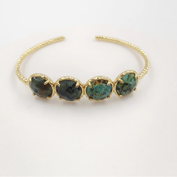 Mixed Crystal Cuff Bangle-ToShay.org