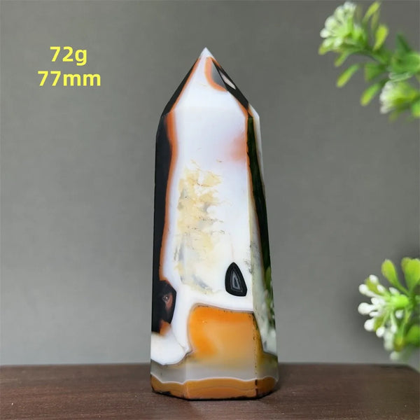Black Red Agate Stripe Obelisk-ToShay.org