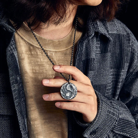 Silver Yin Yang Pendant-ToShay.org