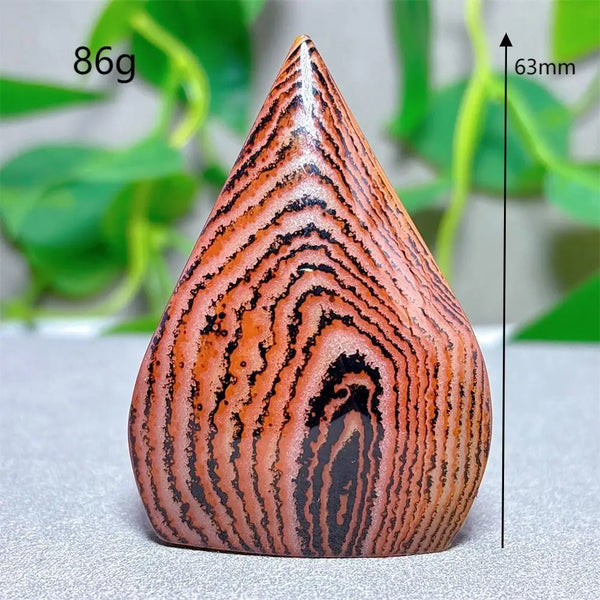 Black Red Silk Agate Flame-ToShay.org