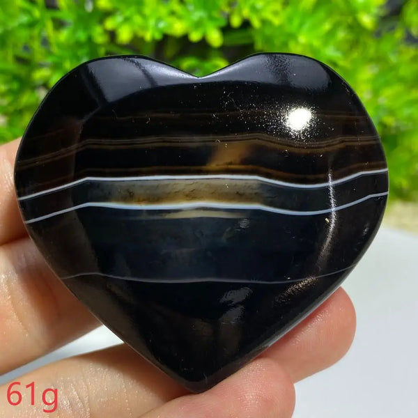 Black Agate Geode Heart-ToShay.org