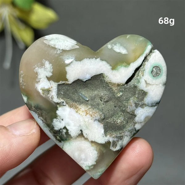Green Cherry Agate Heart-ToShay.org