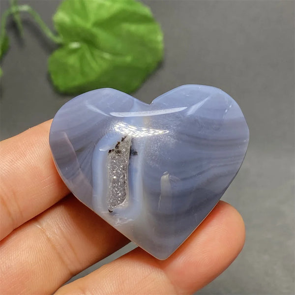 Blue Striped Agate Heart-ToShay.org
