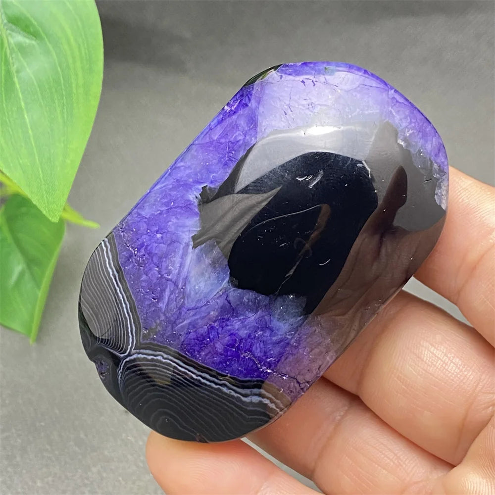 Purple Agate Palm Stones-ToShay.org