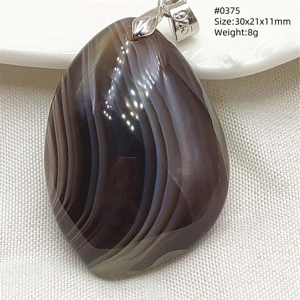 Grey Brown Agate Pendant-ToShay.org