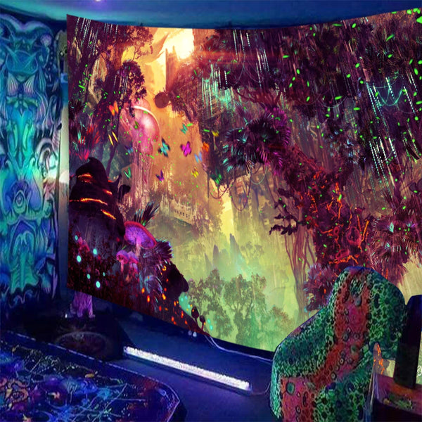 Fluorescent Art Tapestry-ToShay.org