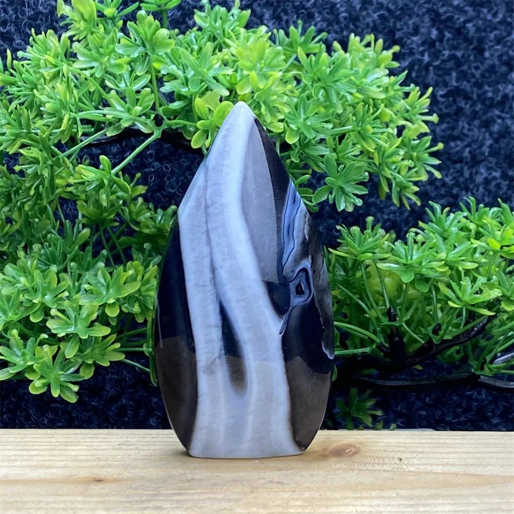 Black Silk Agate Torch-ToShay.org