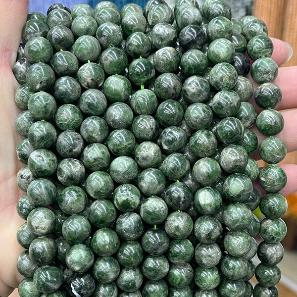 Green Diopside Crystal Beads-ToShay.org