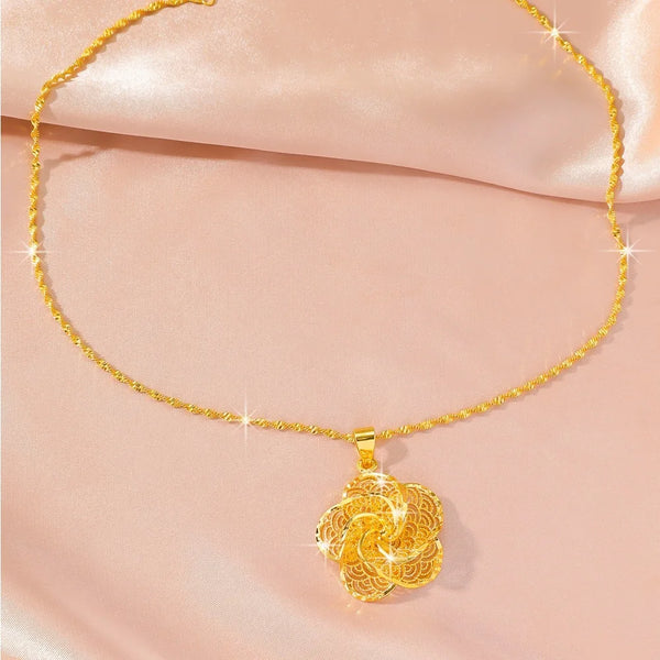 Gold Flower Pendant-ToShay.org