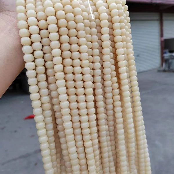 White Jade Bodhi Root Mala-ToShay.org