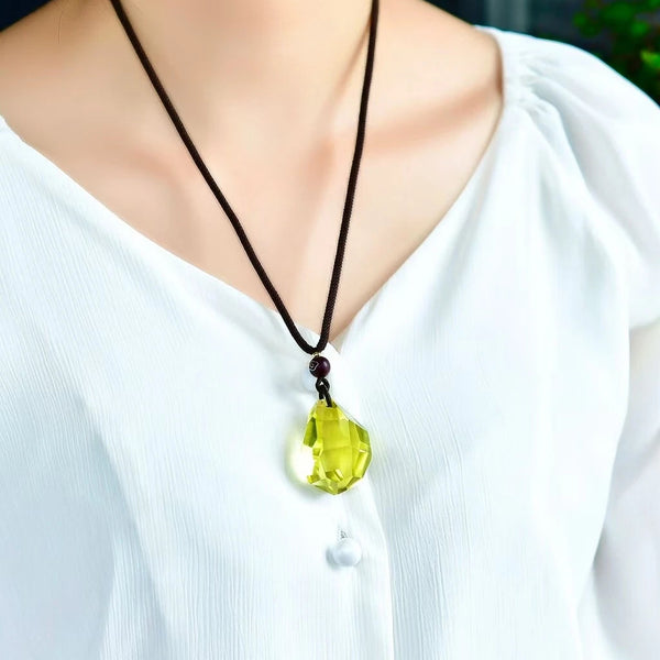 Yellow Citrine Quartz Pendant-ToShay.org