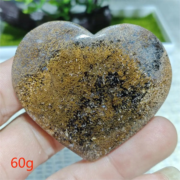Black Hair Agate Heart-ToShay.org
