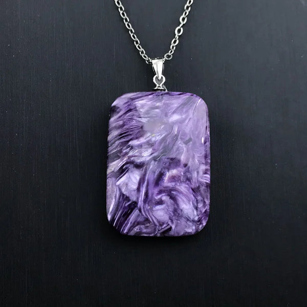 Purple Charoite Pendants-ToShay.org