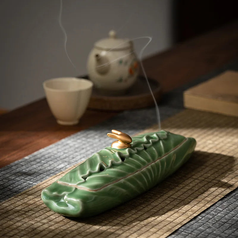 Lotus Leaf Incense Burner-ToShay.org