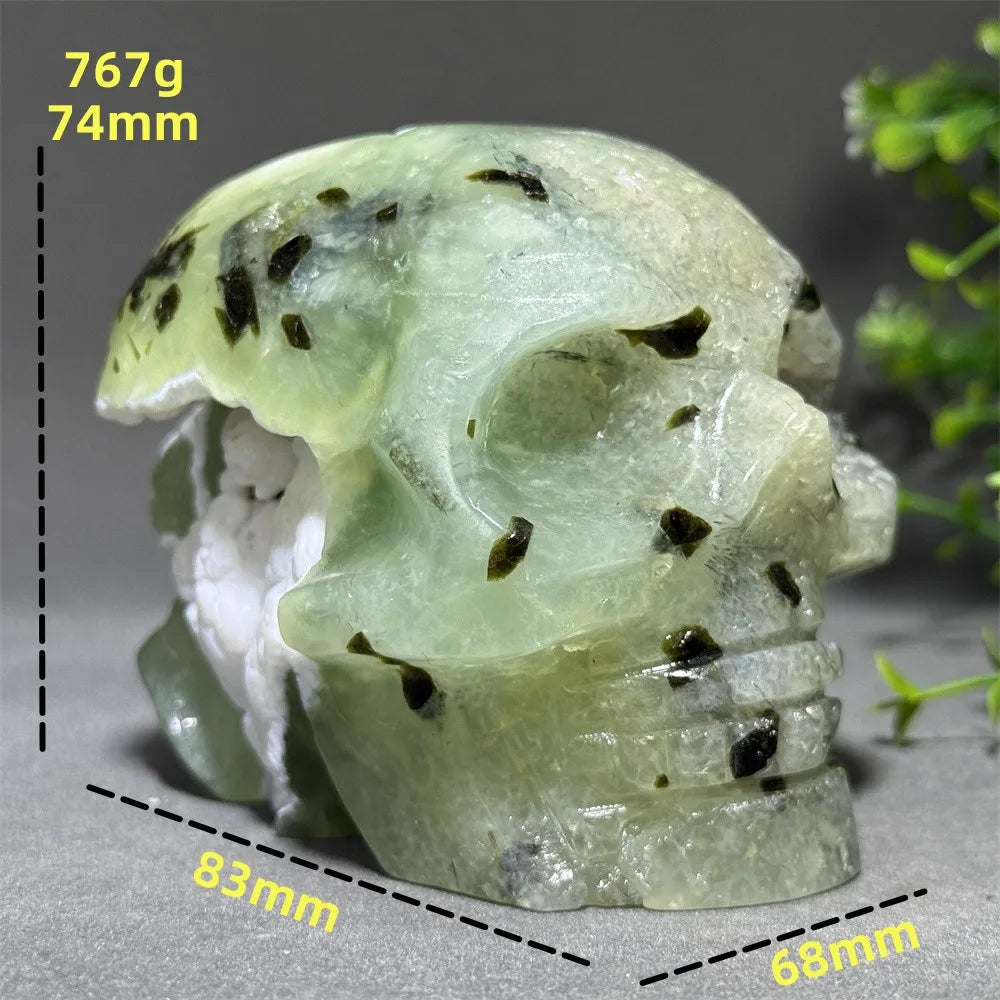 Green Grape Agate Skull-ToShay.org